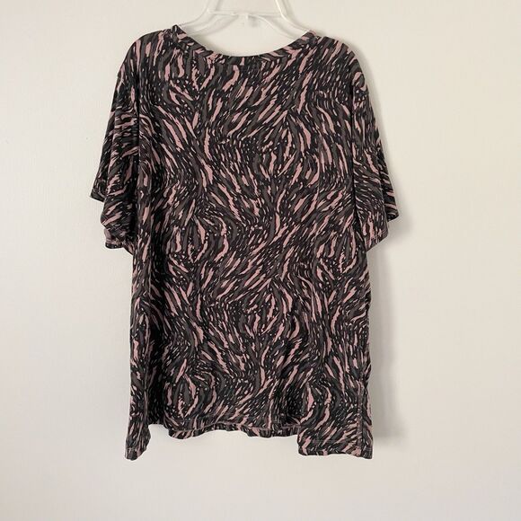 Athleta Plus Size 3X Printed Organic Daily Tee Short Sleeve Shirt - Picture 5 of 6